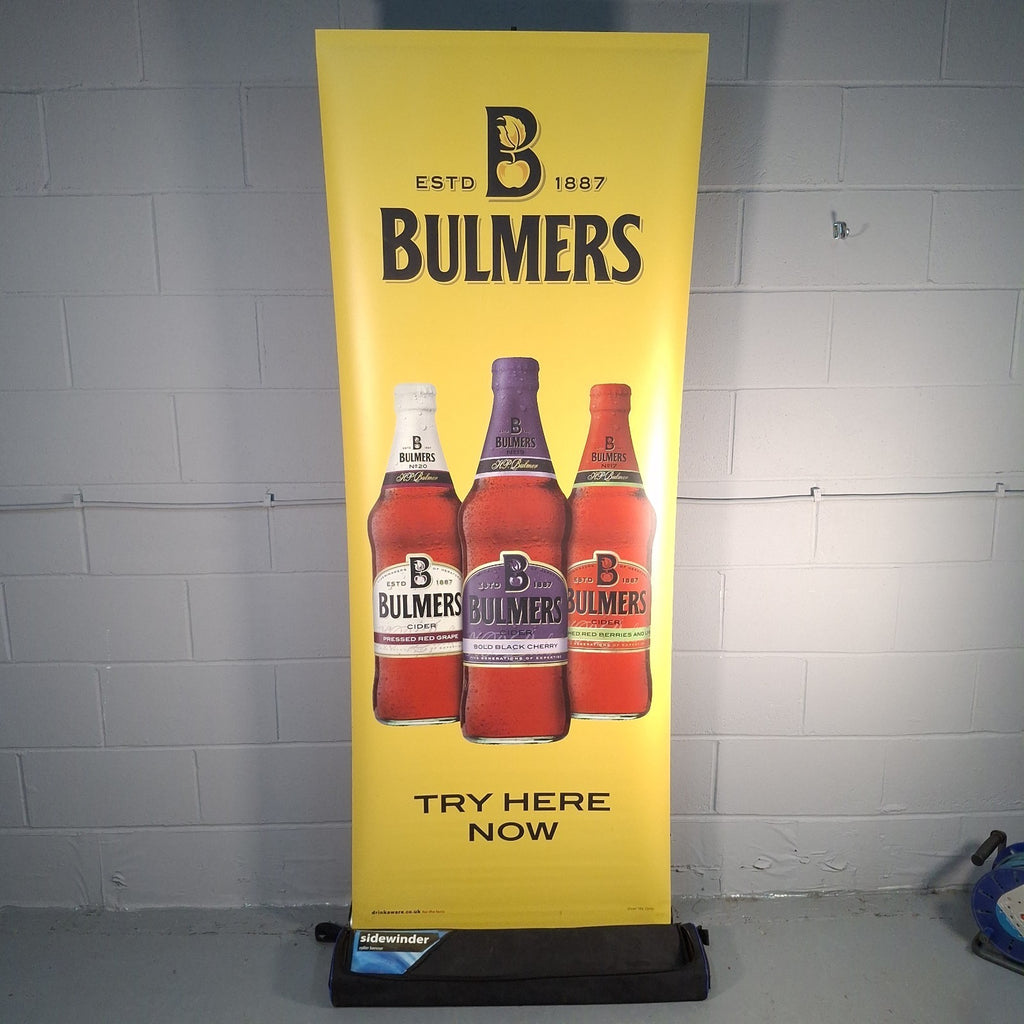 Bulmers Pull Up Advertisement Banner Sidewinder Retractable Display Man Cave