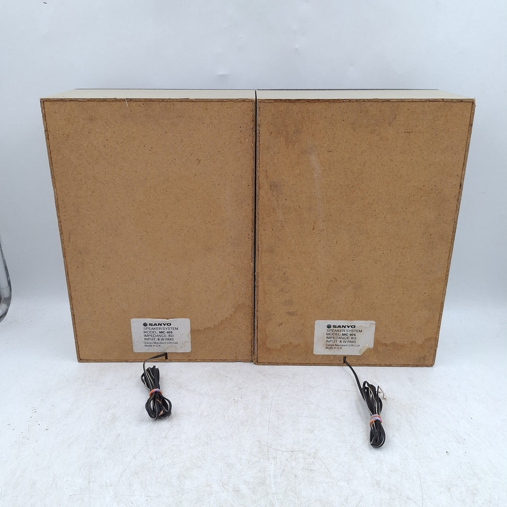 Sanyo MC-105 Passive Bookshelf Speakers - Pair - 8Ω 5W RMS - Made in UK - Vintage - Used