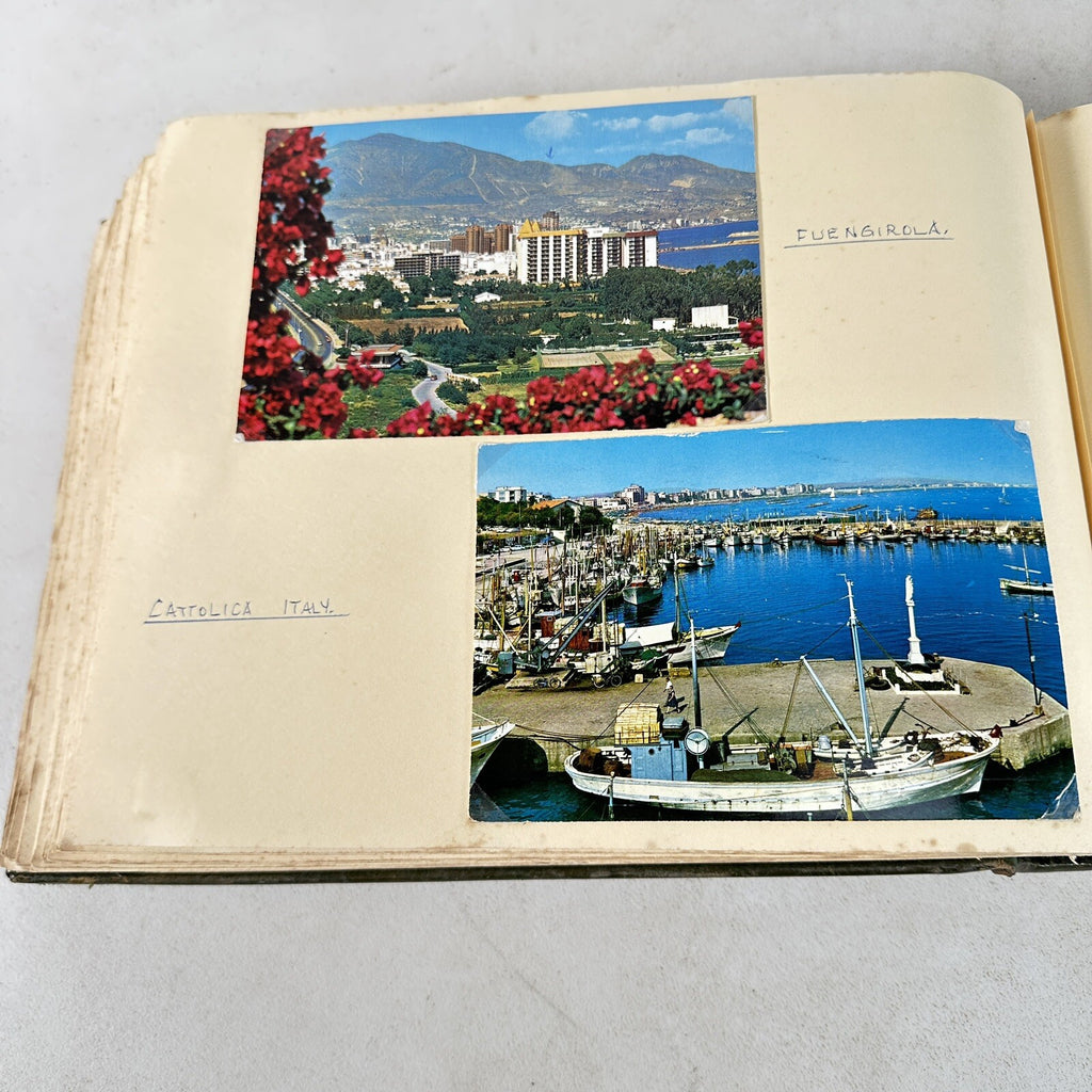 Vintage Postcard Album - 340+ Postcards - Europe & UK - 1950s-1970s - Handwritten Annotations - Used