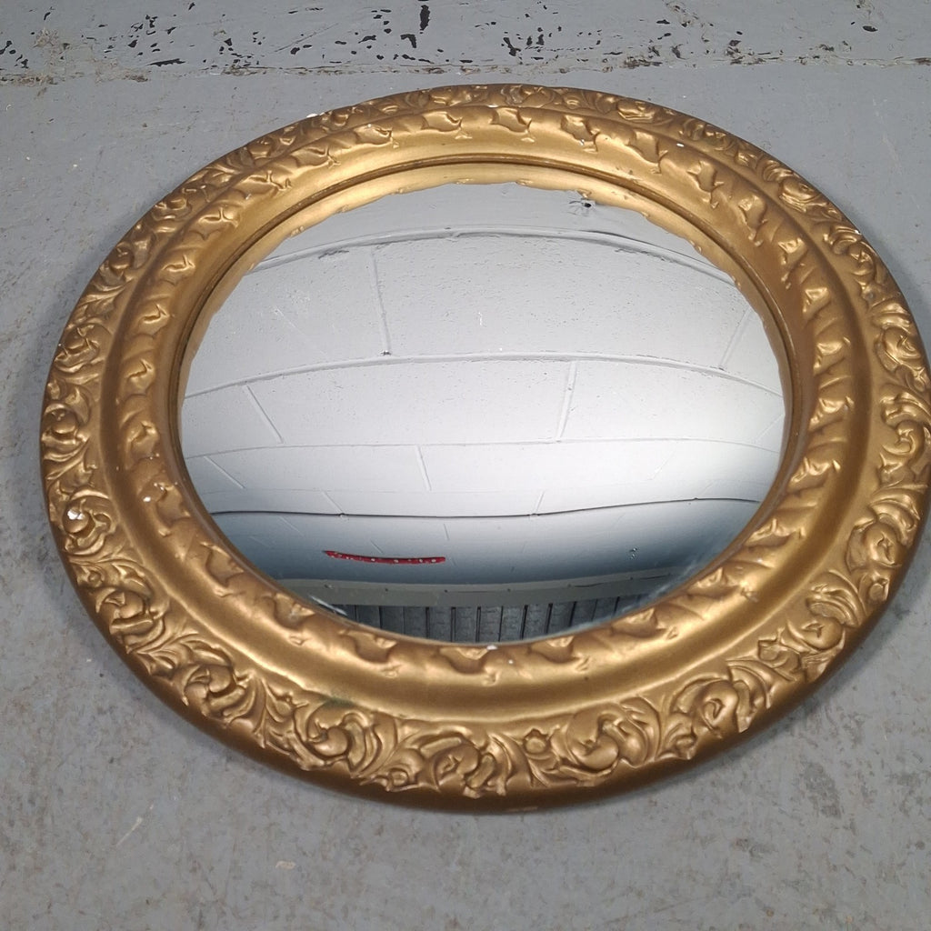 Vintage Shellcraft Convex Wall Mirror | Ornate Frame | 40cm | Made in England