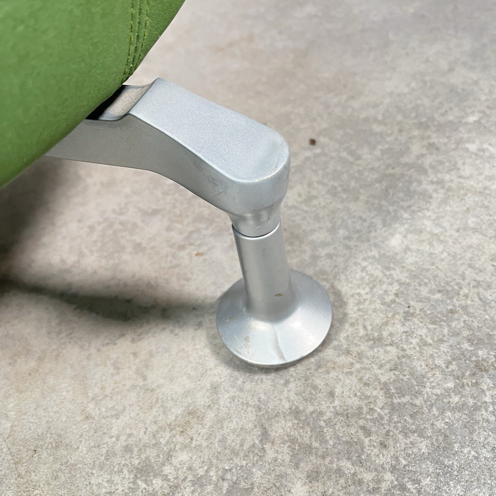 Orangebox POINT-S Soft Seating Ottoman | Green Fabric | Aluminium Legs | 2012 | Used | UK Made