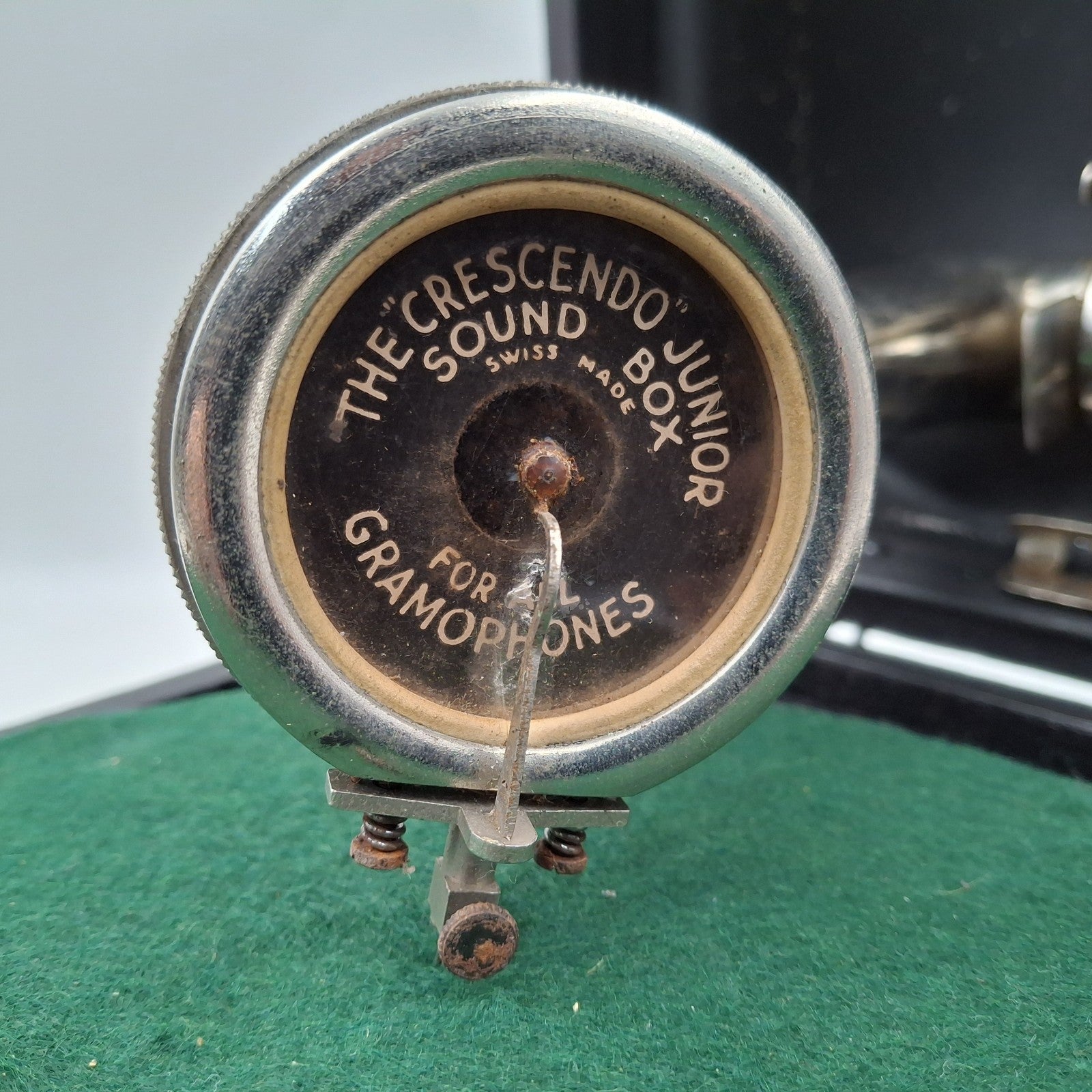 Decca Junior Portable Gramophone | 1920s | Leather Case | Hand Crank | 78 RPM | Used