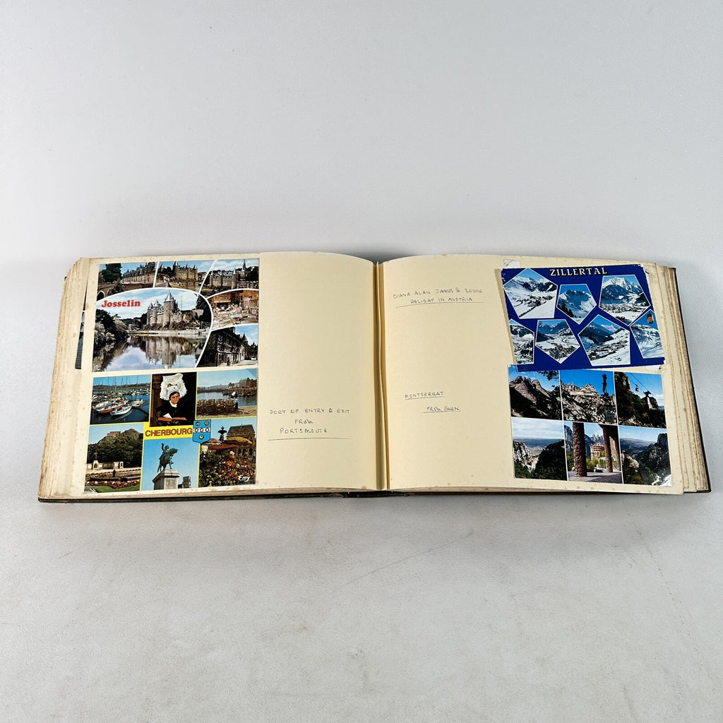 Vintage Postcard Album - 340+ Postcards - Europe & UK - 1950s-1970s - Handwritten Annotations - Used