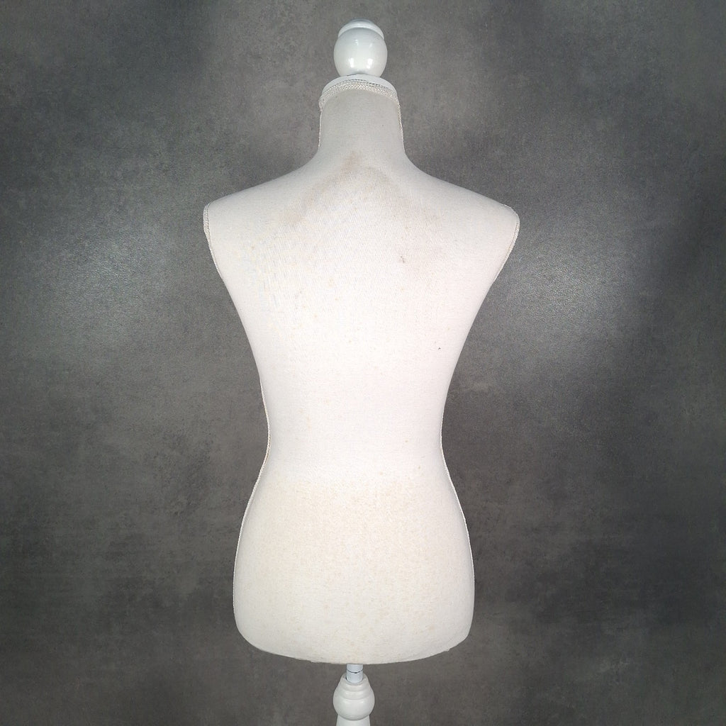 Dressmakers Mannequin Display Lace Covered Female Stand White Shabby Chic