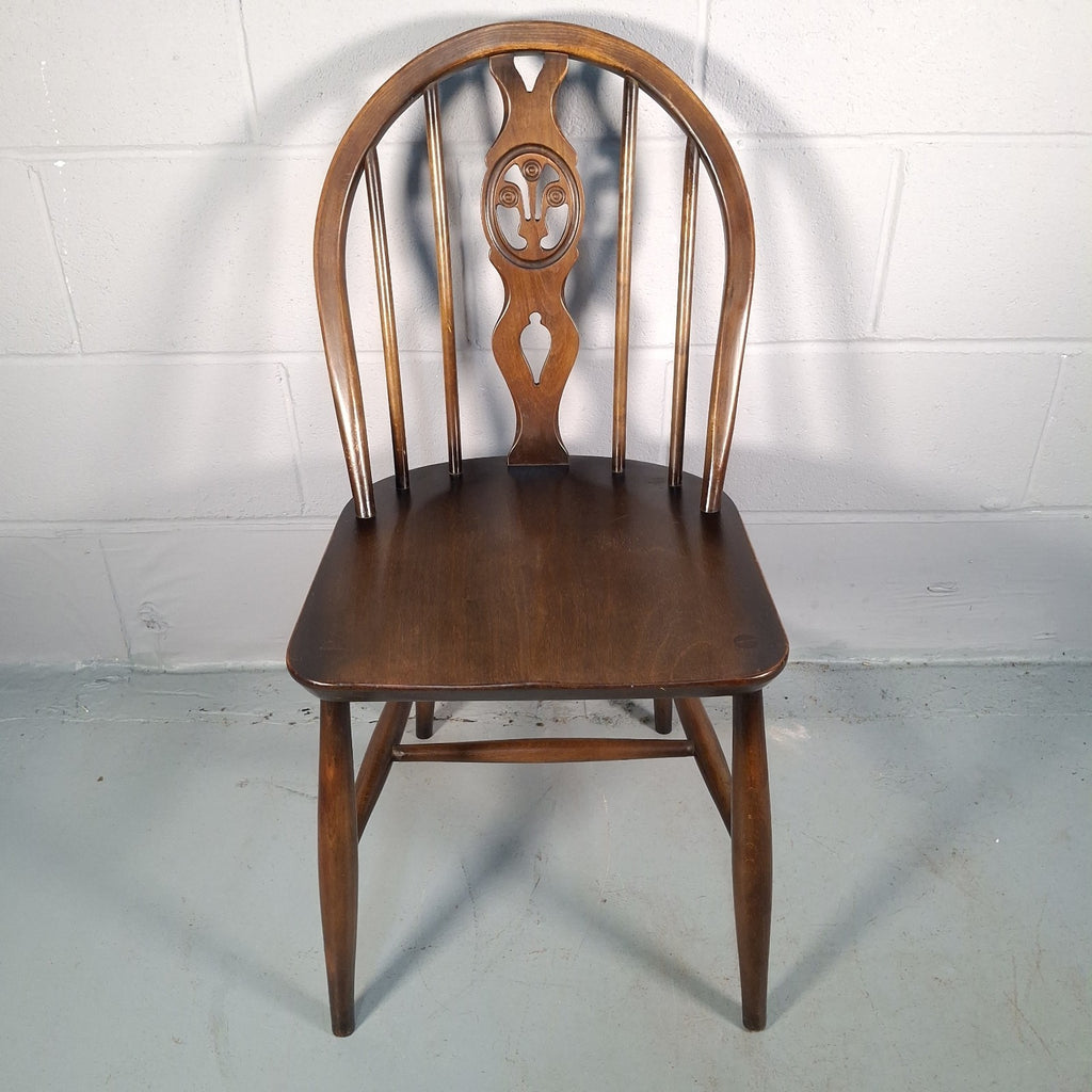 Ercol Blue Label Fleur De Lys Windsor Dining Kitchen Farmhouse Rustic Chair Prop