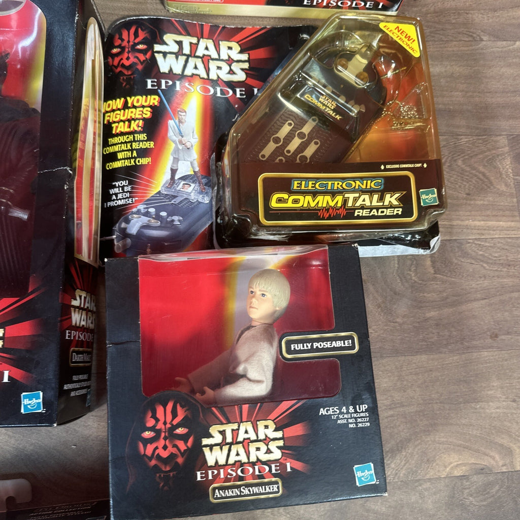 Star Wars Episode 1 Boxed Toys Job Lot | Hasbro 1999 | Talking Banks, Figures & More | Used