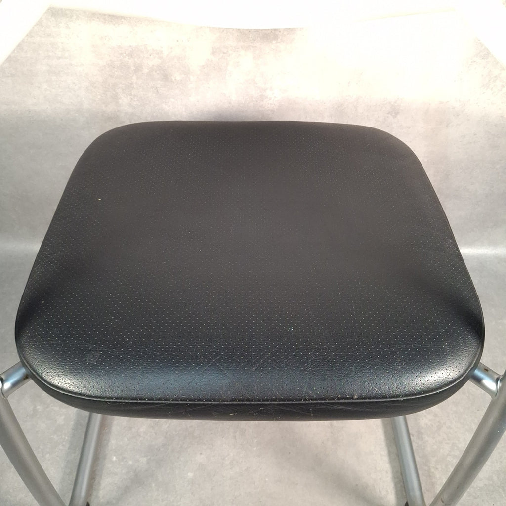 Vitra Visavis Visasoft Chair by Antonio Citterio Black Leather Modernist Design