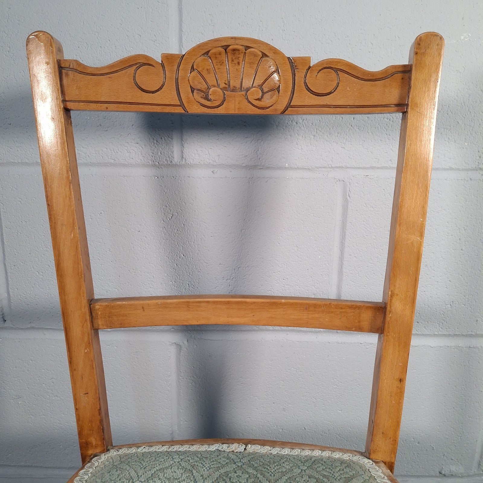 English Country Chair Turned Legs Occacional Bedroom Chait Seat Vintage