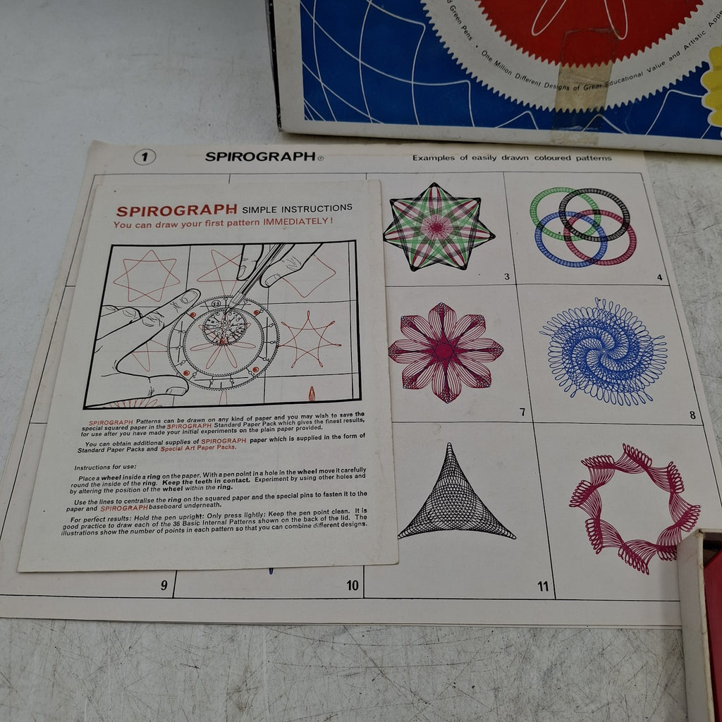 Denys Fisher Spirograph - Original 1960s/70s Set in Original Box - Vintage Drawing Toy - Used