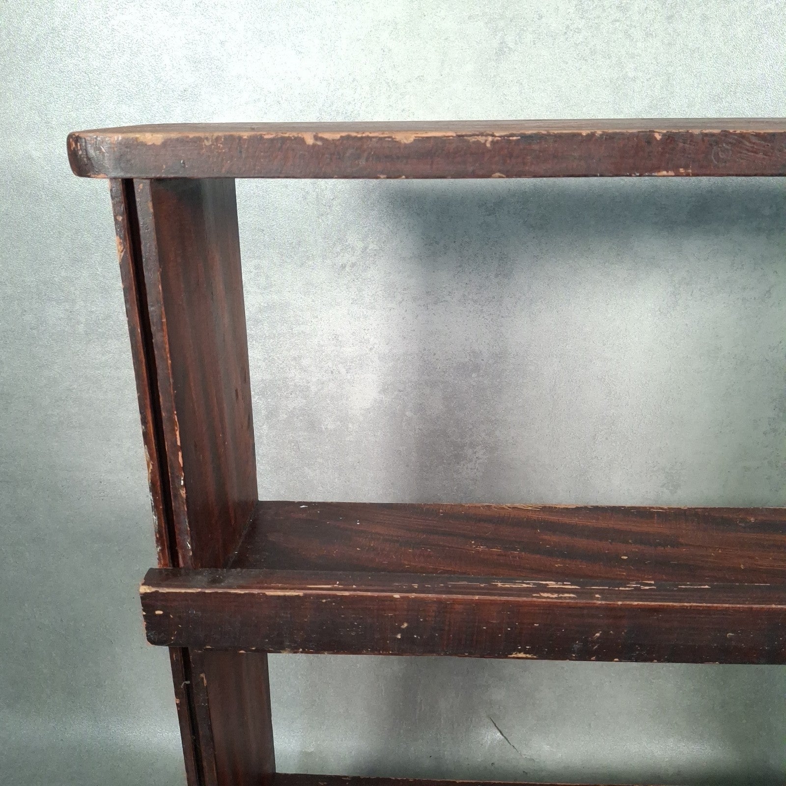 Vintage Handmade Pine Bookshelf | 1940s Utility Era | Rustic Shelving Unit | Used