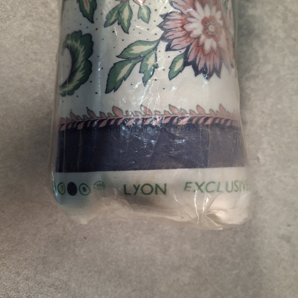 John Wilman 'Lyon Exclusive' Upholstery Fabric Roll – Jacobean Floral, Slate Blue | Unused