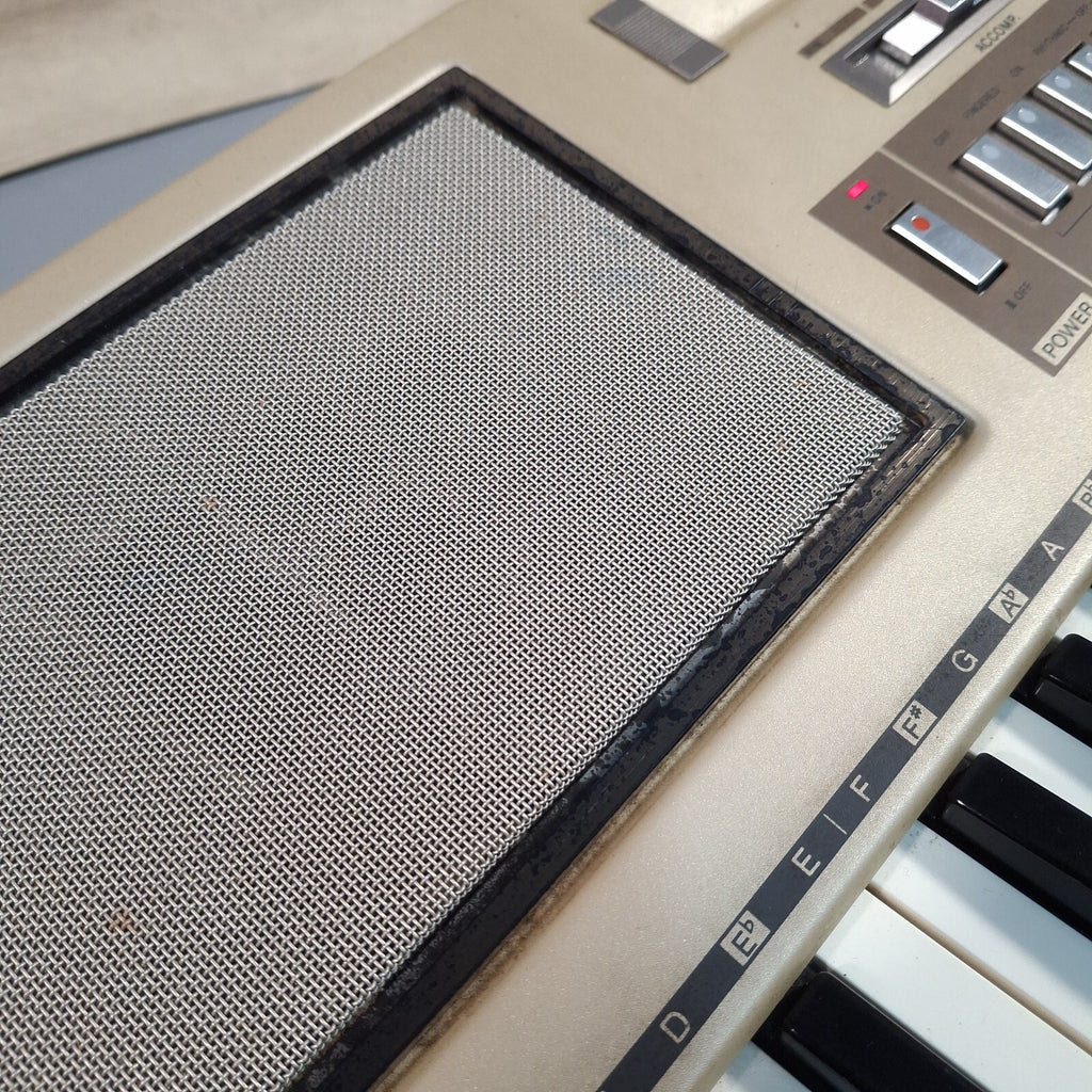 Rare VTG 1983 Casio Casiotone 610 Electronic Musical Keyboard Metal + Receipt