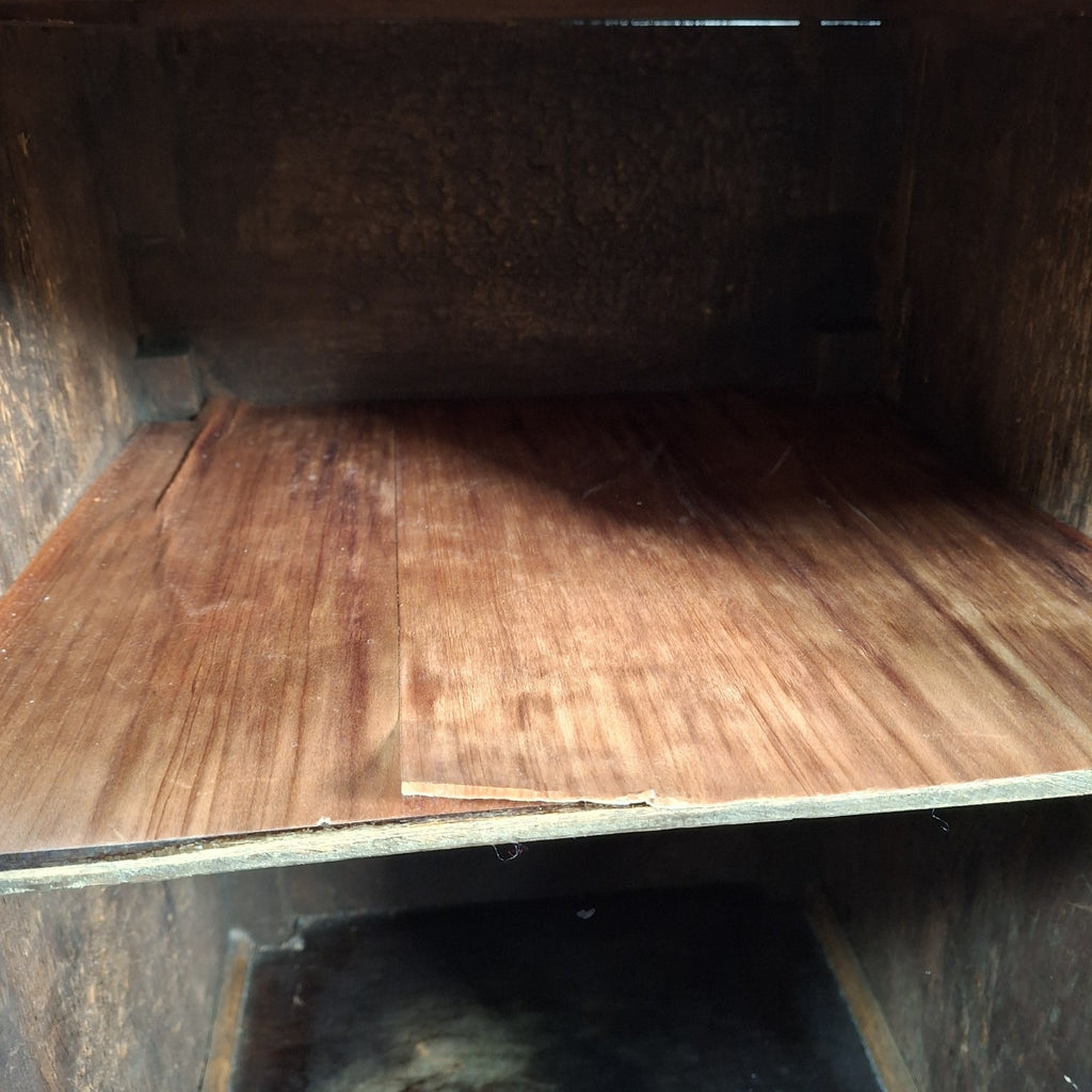 Antique 10” 78rpm Gramophone Record Cabinet on Castors Shellac Disc Storage Unit