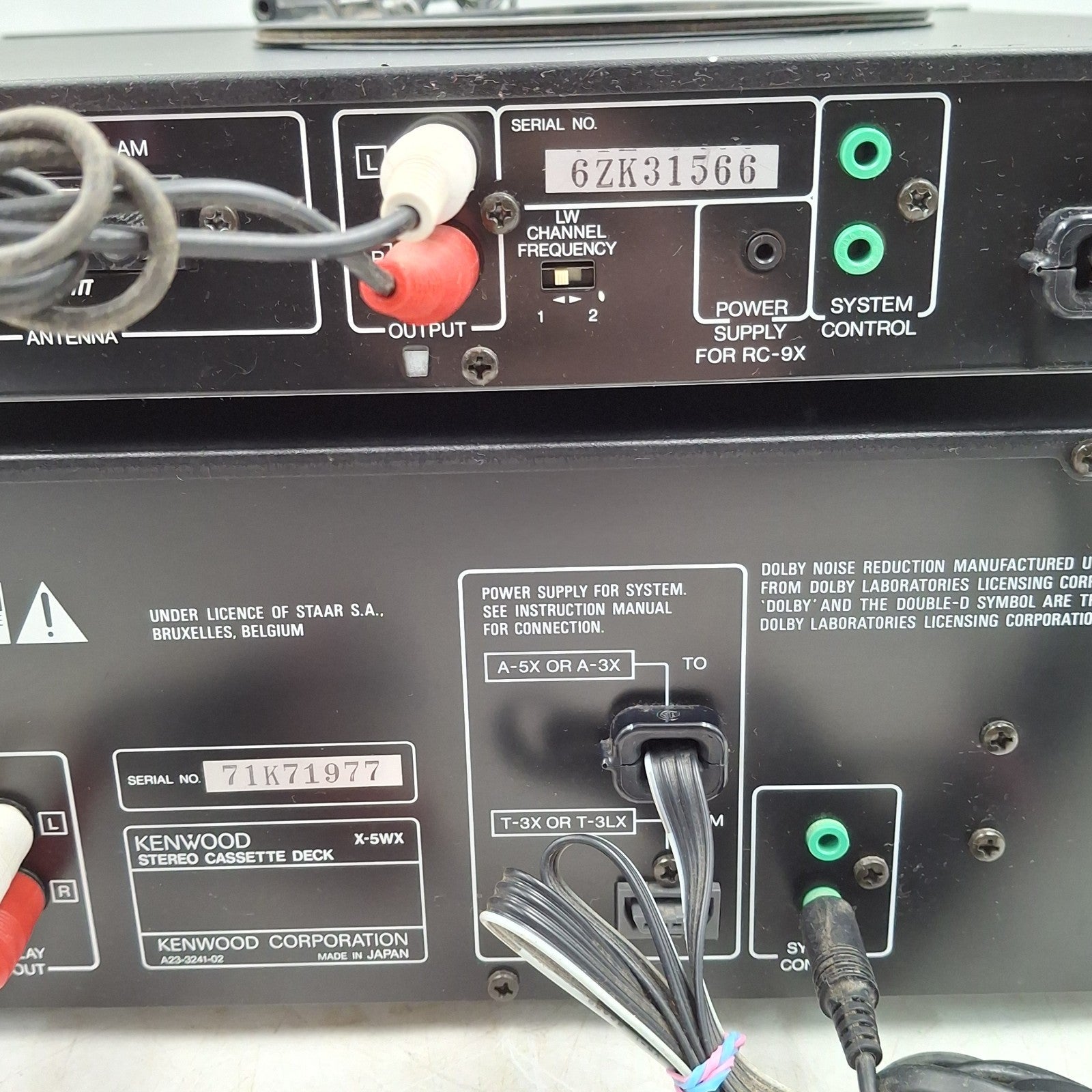 Kenwood X-5WX Double Cassette Deck & T-7LC Tuner | Faulty | Spares or Repair | Used