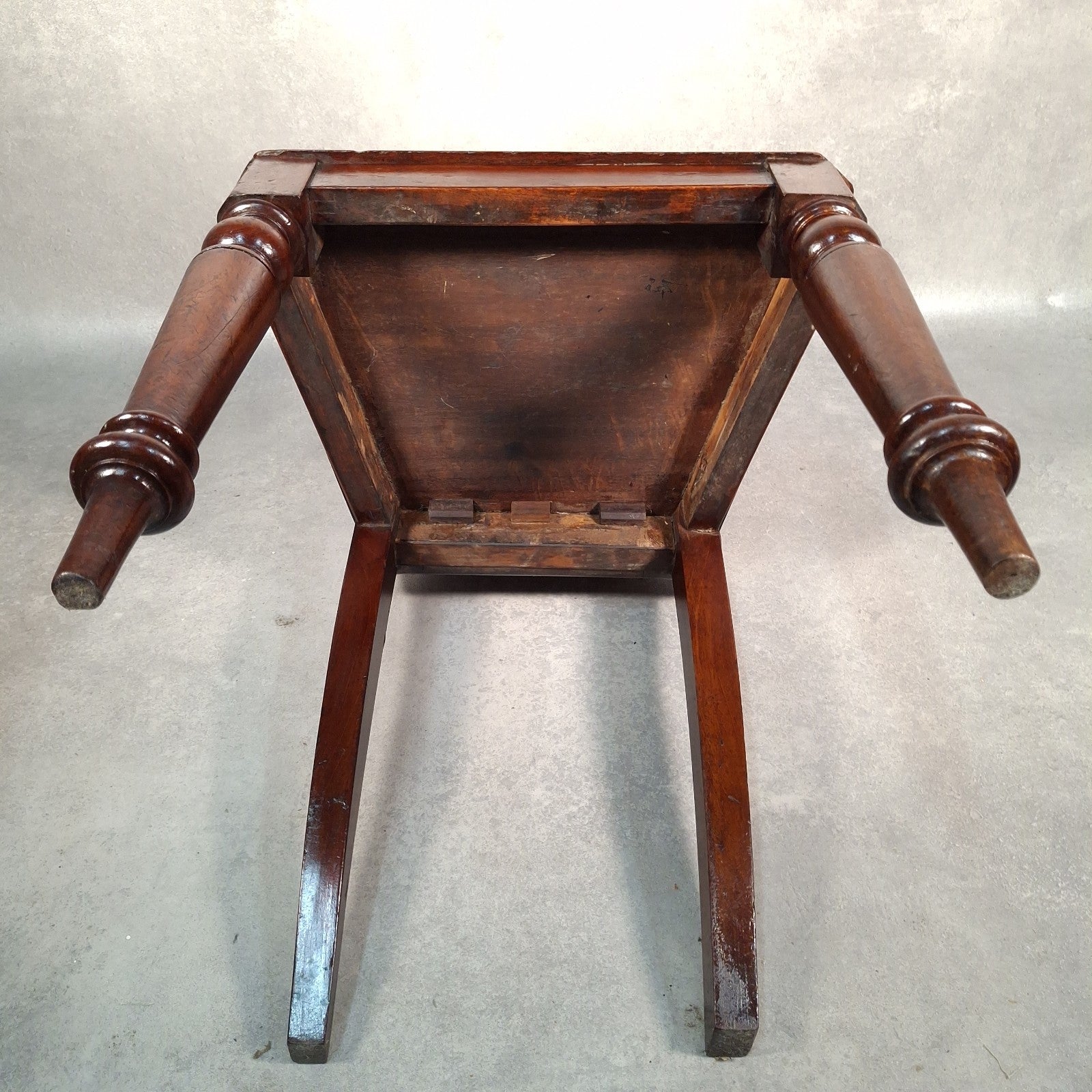 Victorian Mahogany Shield Back Chair With Brass Monogram Initials Antique