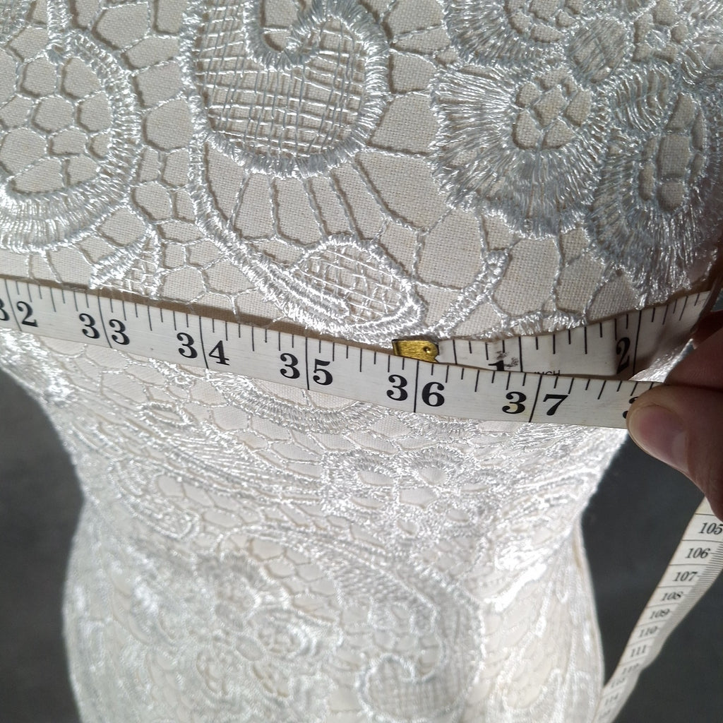 Dressmakers Mannequin Display Lace Covered Female Stand White Shabby Chic