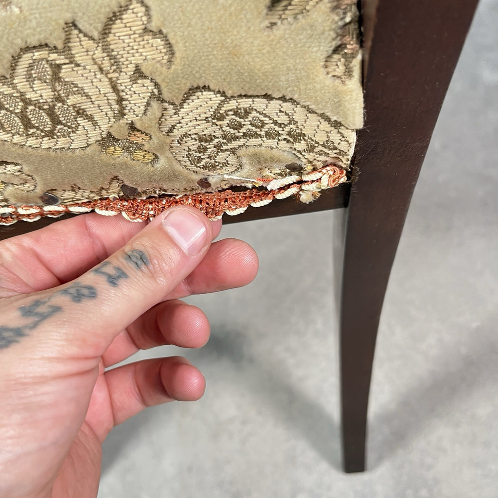 Bedroom Chair Edwardian Inlaid Mahogany Satinwood Fan Motif Detail c1900 Antique
