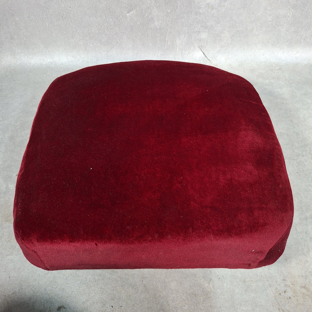 Vintage Art Deco Cinema Theatre Seats | Row of 3 Fold-Up Chairs | Red Fabric | Used