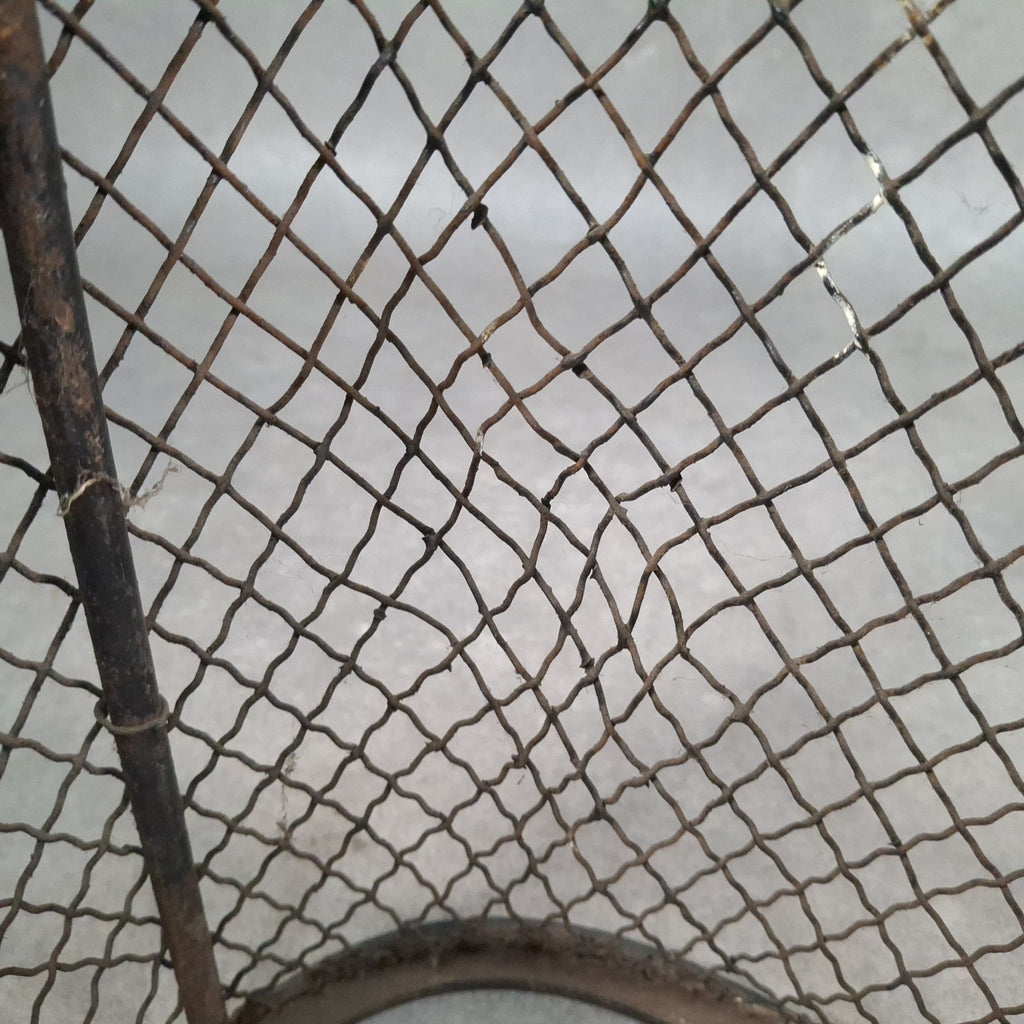Antique 19th Century Nursery Spark Guard Brass Rim & Wire Mesh Fireplace Screen