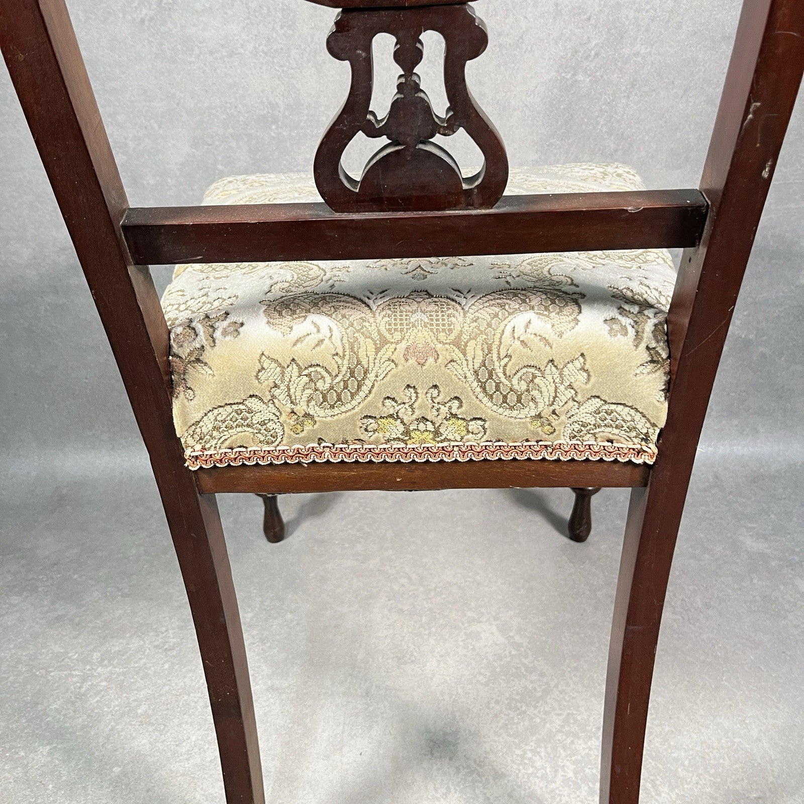Edwardian Inlaid Mahogany Dining Chair Satinwood Fan Motif Detail c1900 Antique