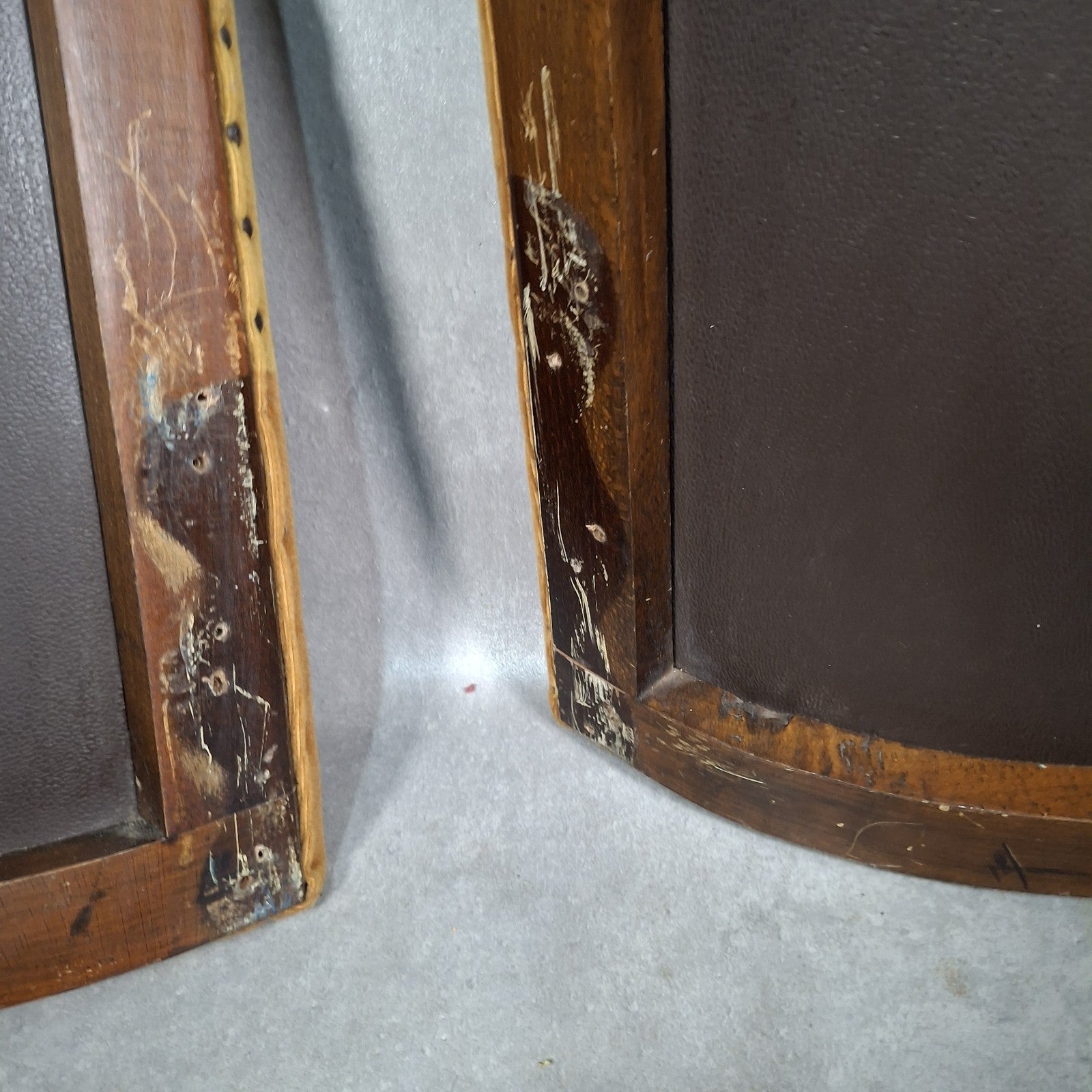Vintage Art Deco Cinema Theatre Seats | Row of 2 Fold-Up Chairs | Red Fabric | Missing Armrest | Used
