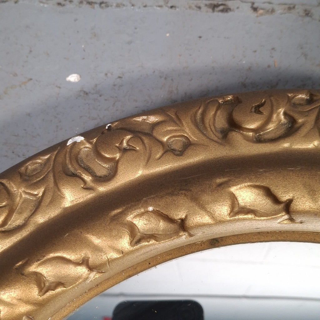 Vintage Shellcraft Convex Wall Mirror | Ornate Frame | 40cm | Made in England