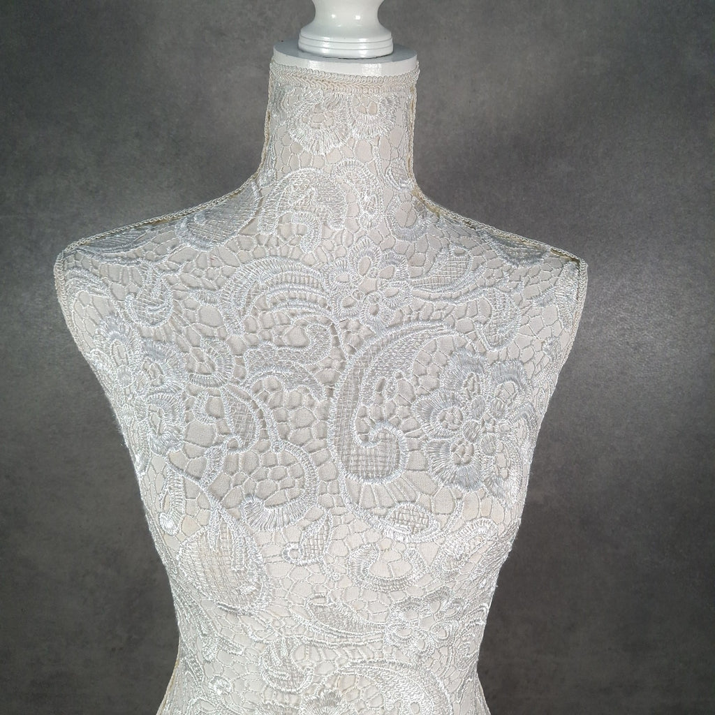 Dressmakers Mannequin Display Lace Covered Female Stand White Shabby Chic