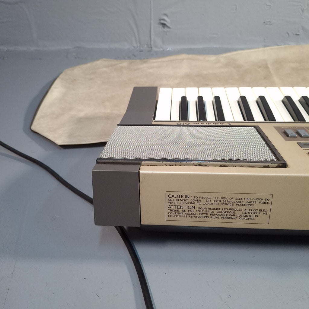 Rare VTG 1983 Casio Casiotone 610 Electronic Musical Keyboard Metal + Receipt