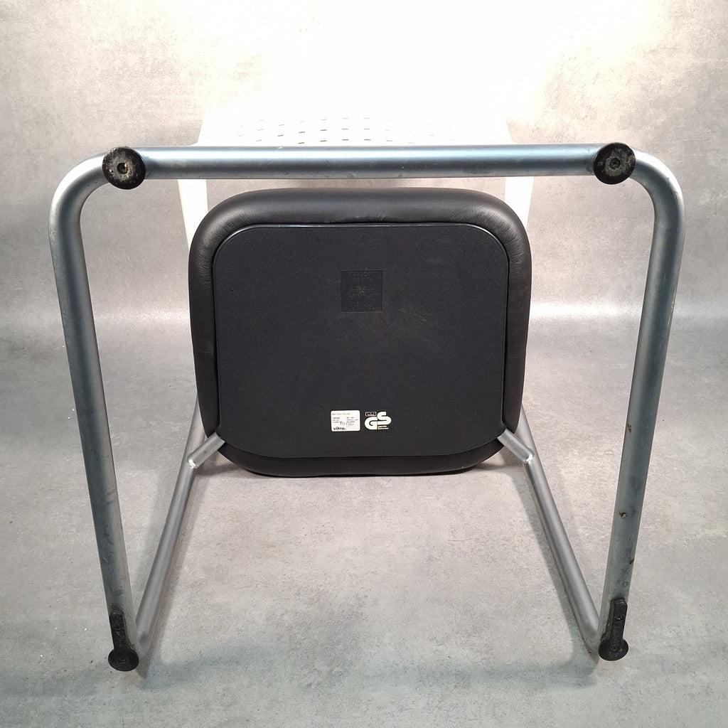 Vitra Visavis Visasoft Chair by Antonio Citterio Black Leather Modernist Design