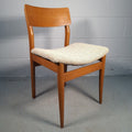 Vintage Mid-Century Modern Dining Chair | Teak Tone Wood & Woven Seat | Used | Previously Glued
