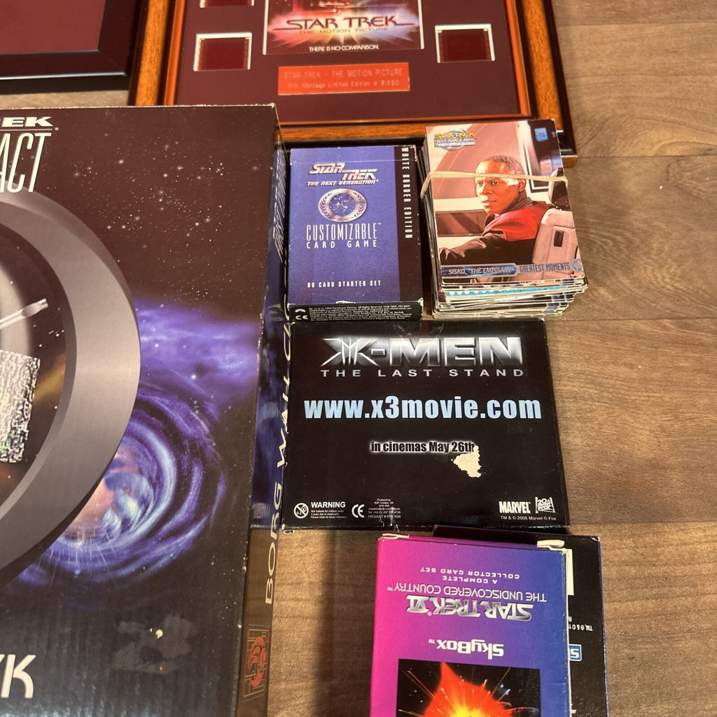 Star Trek Trading Cards Film Cells Framed Photos Etc Collectable Bundle