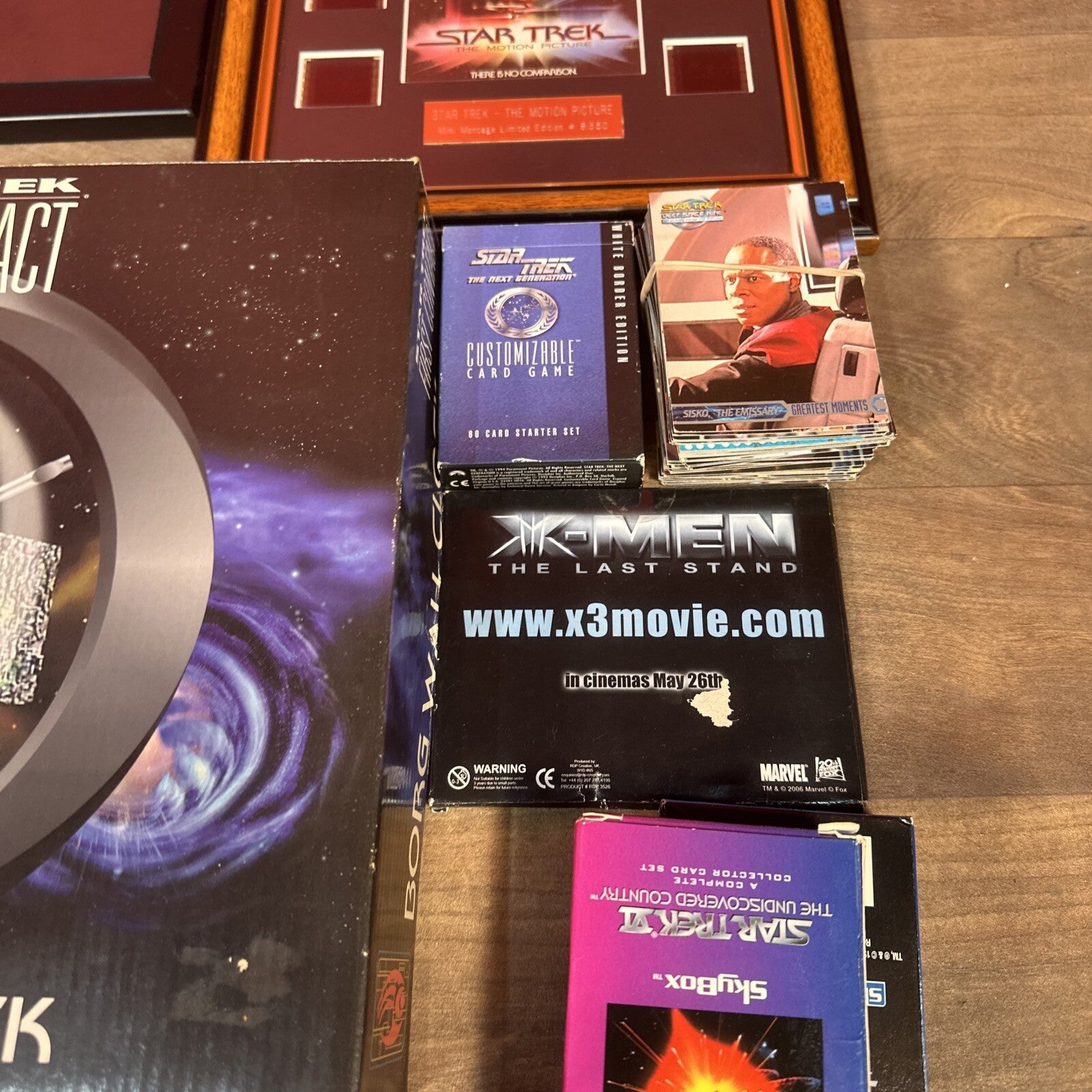 Star Trek Trading Cards Film Cells Framed Photos Etc Collectable Bundle