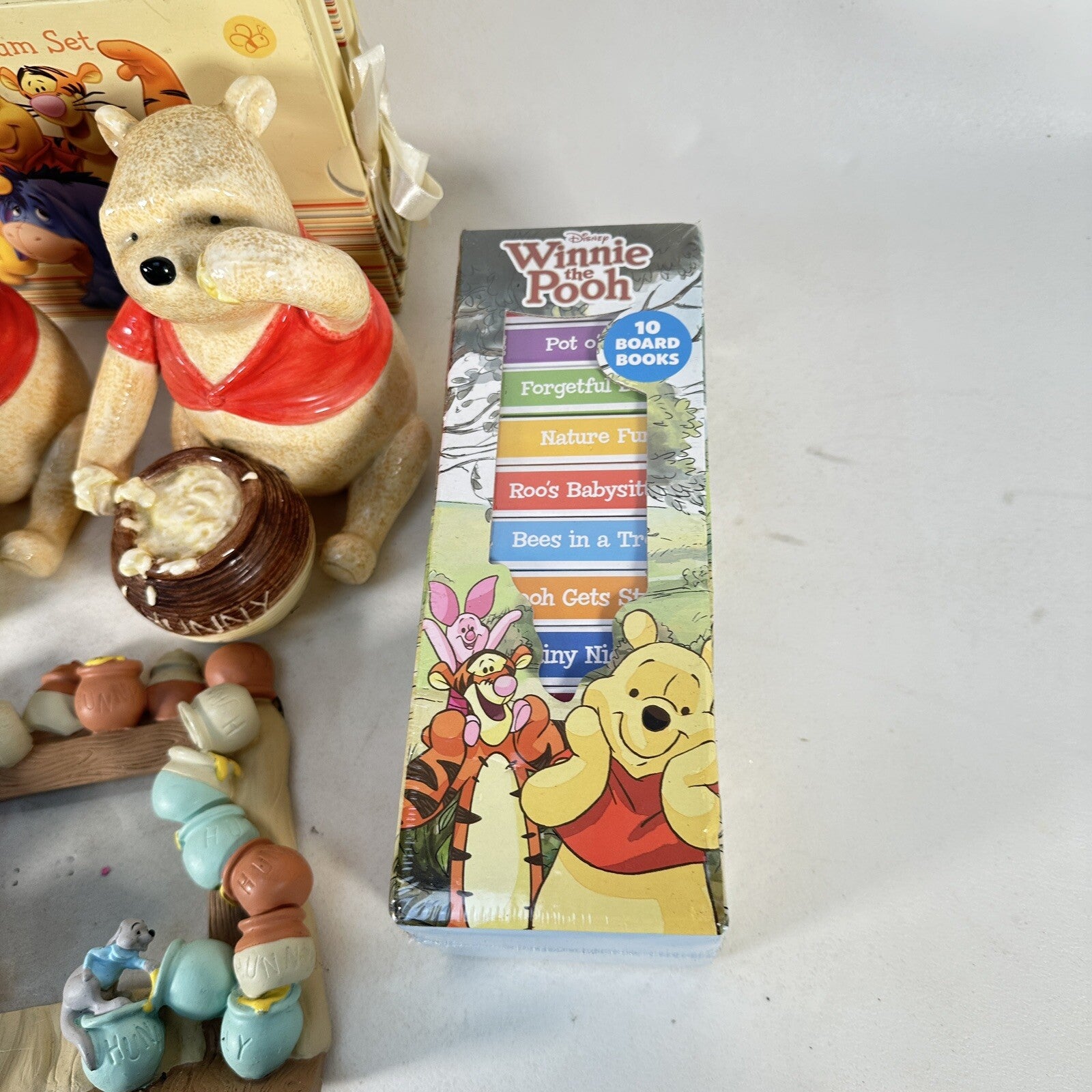 Winnie Pooh Bundle Book Ends Deceptive Played Piggy Banks Photo Frame Etc