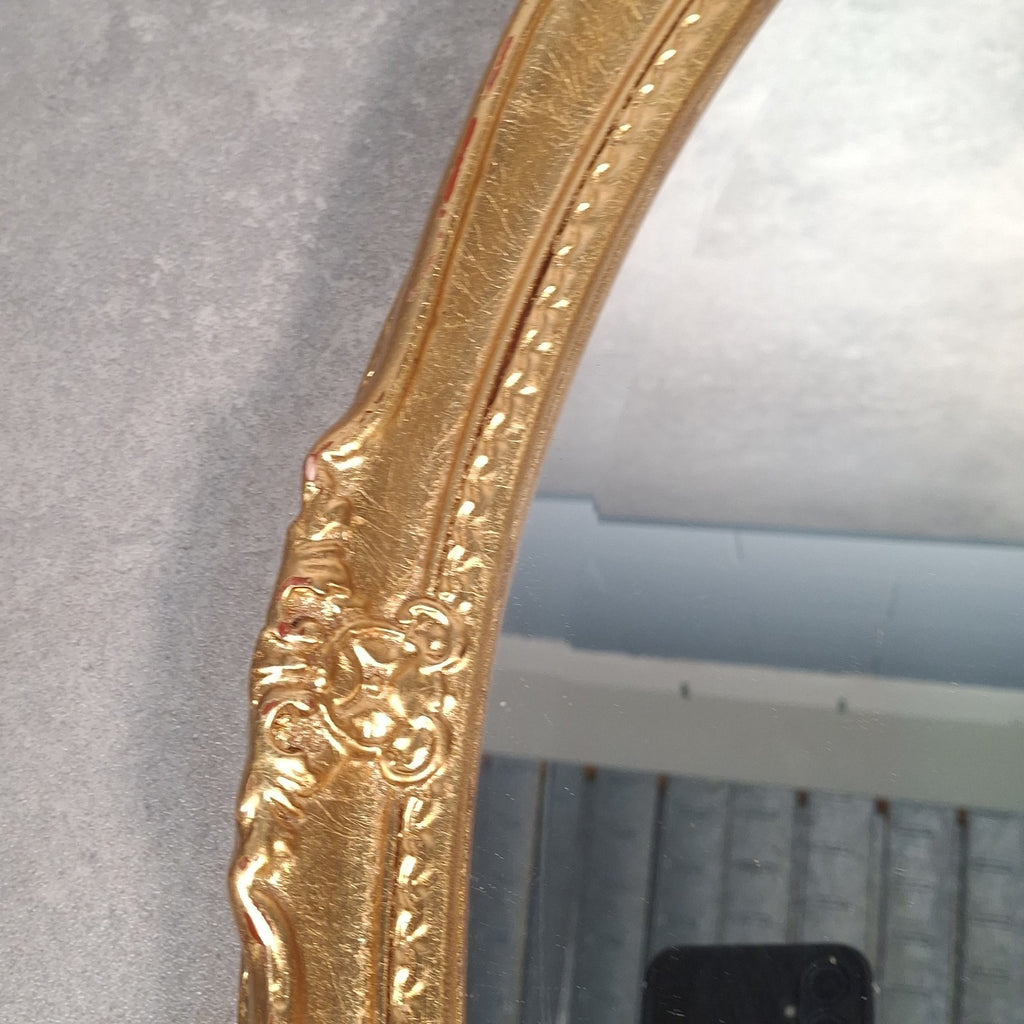 Rococo Style Wall Mirror Gold Colour Frame Vintage Oval 66cm x 56cm