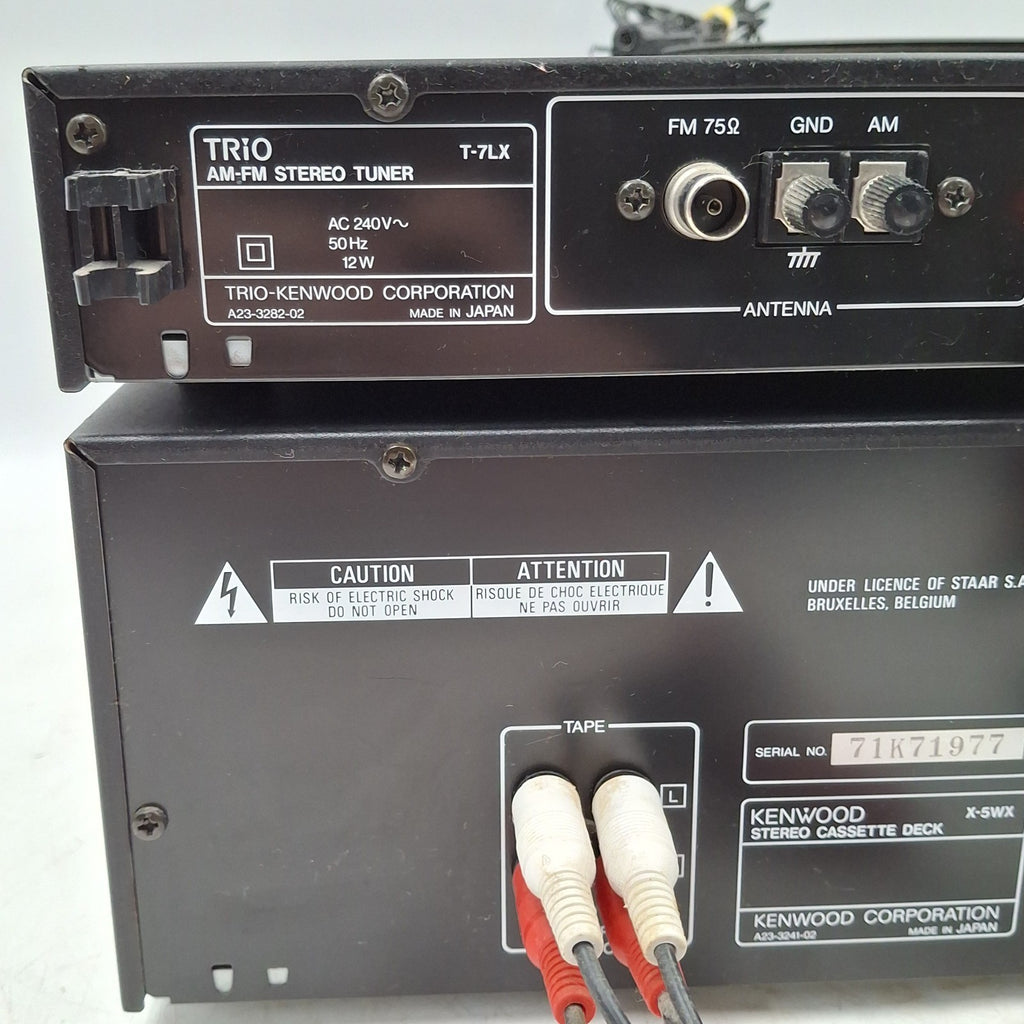 Kenwood X-5WX Double Cassette Deck & T-7LC Tuner | Faulty | Spares or Repair | Used