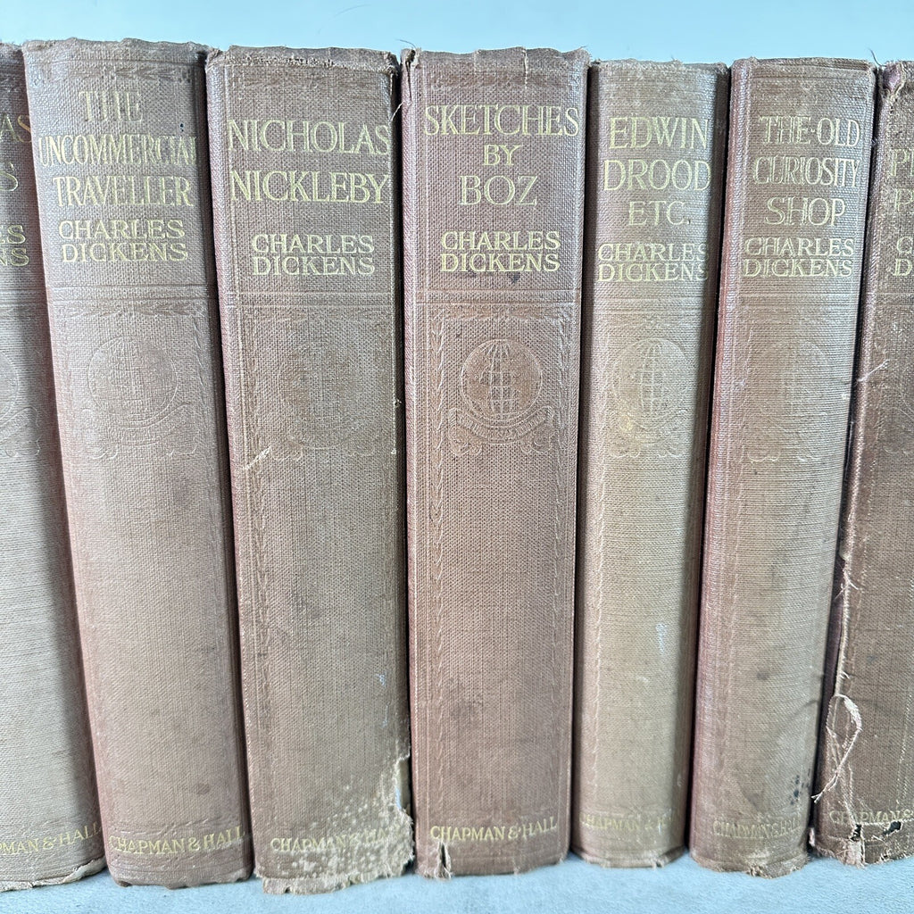 Book Set Charles Dickens 17 Volumes 1914 Chapman & Hall Antique Vintage