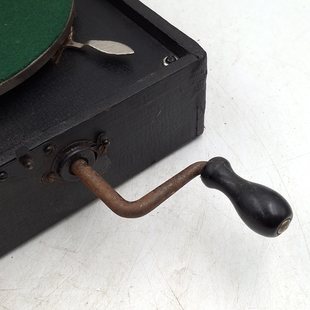 Decca Junior Portable Gramophone | 1920s | Leather Case | Hand Crank | 78 RPM | Used
