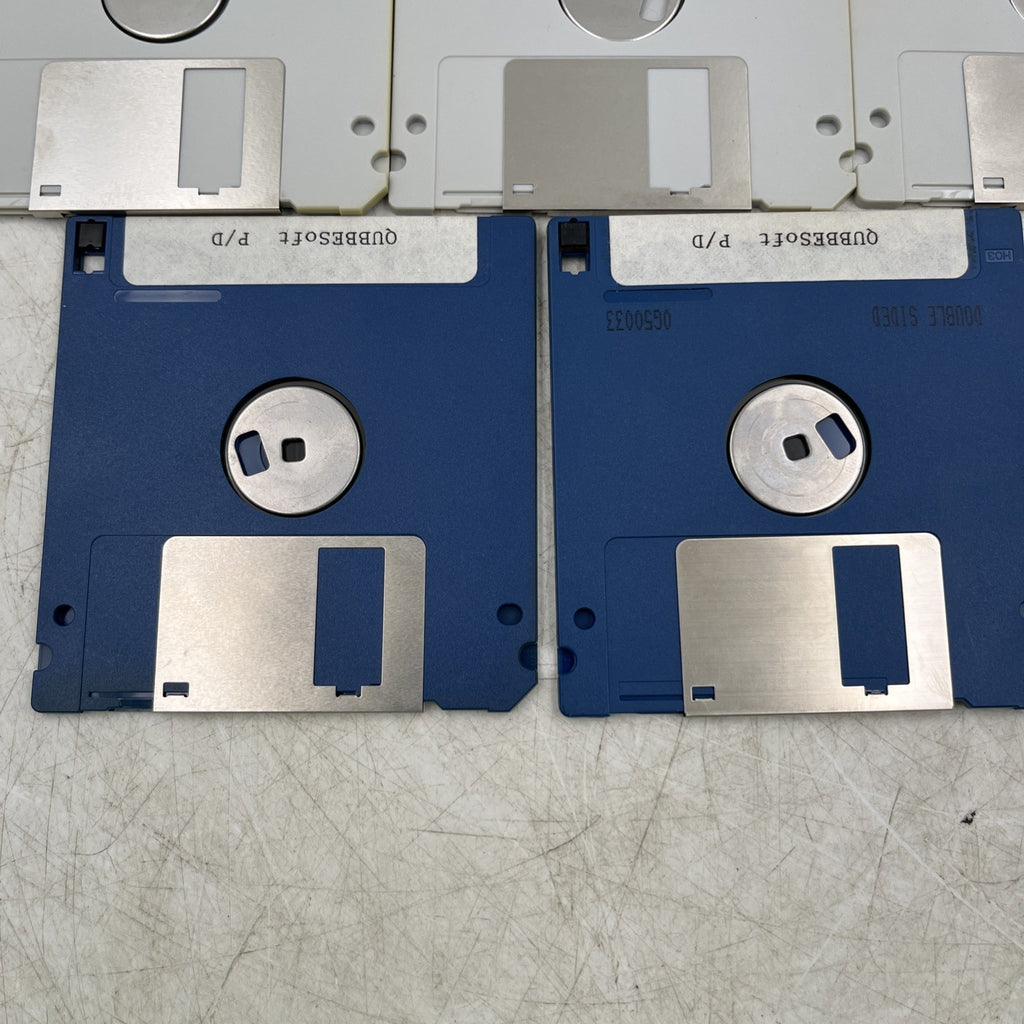 QUBBESoft Sinclair QL Floppy Disk Set - Ghost Script v2.61 (6 Disks) + PSION Xchange + PD Catalogue - QDOS 720K - Used