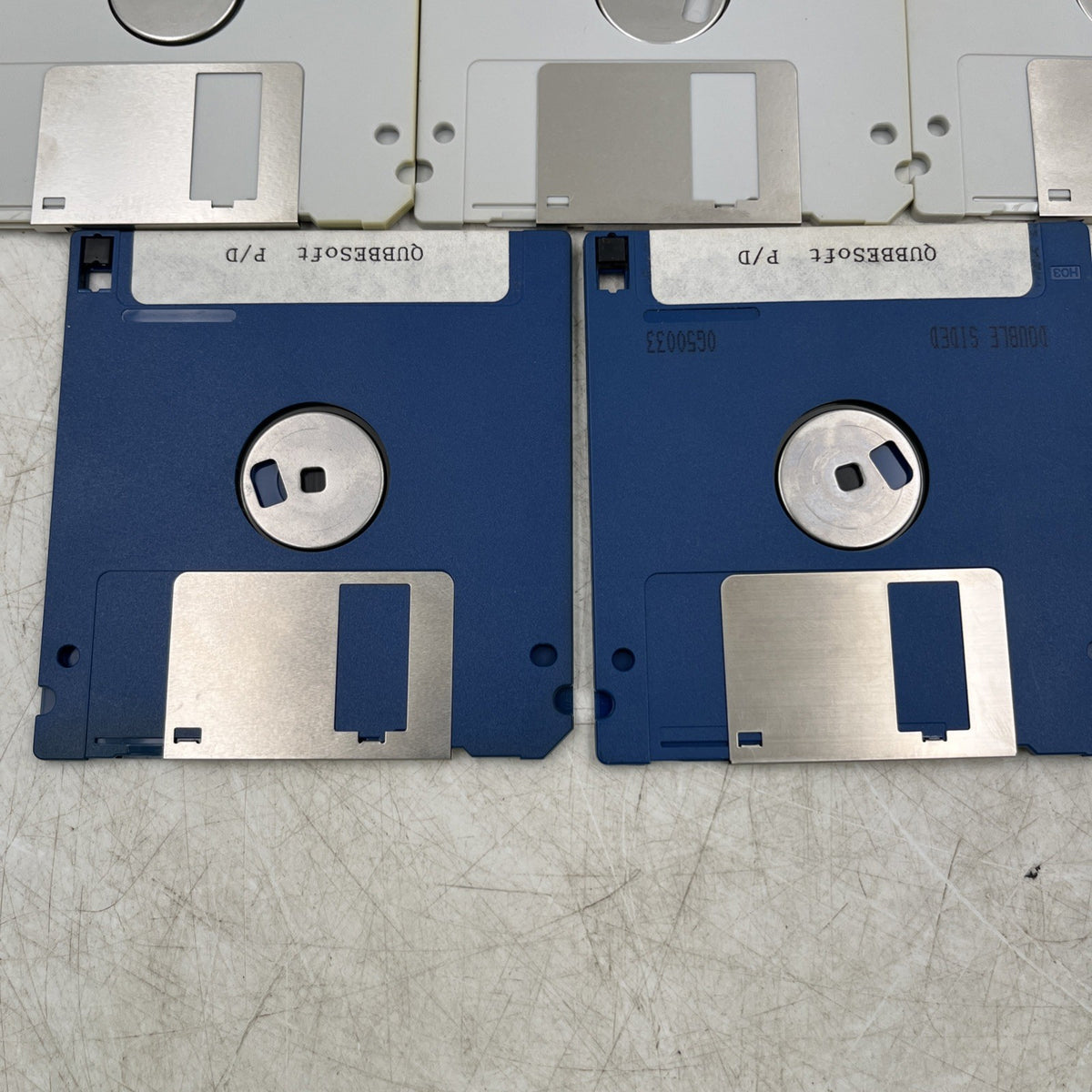 QUBBESoft Sinclair QL Floppy Disk Set - Ghost Script v2.61 (6 Disks) + PSION Xchange + PD Catalogue - QDOS 720K - Used