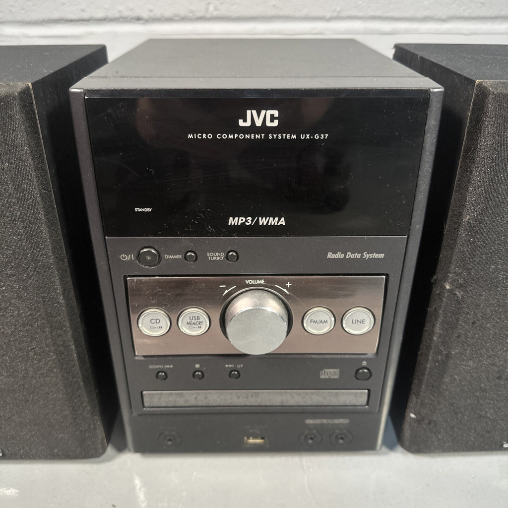 JVC UX-G37 Micro Hi-Fi Component System | CD | FM/AM Tuner | Used | Black | Vintage