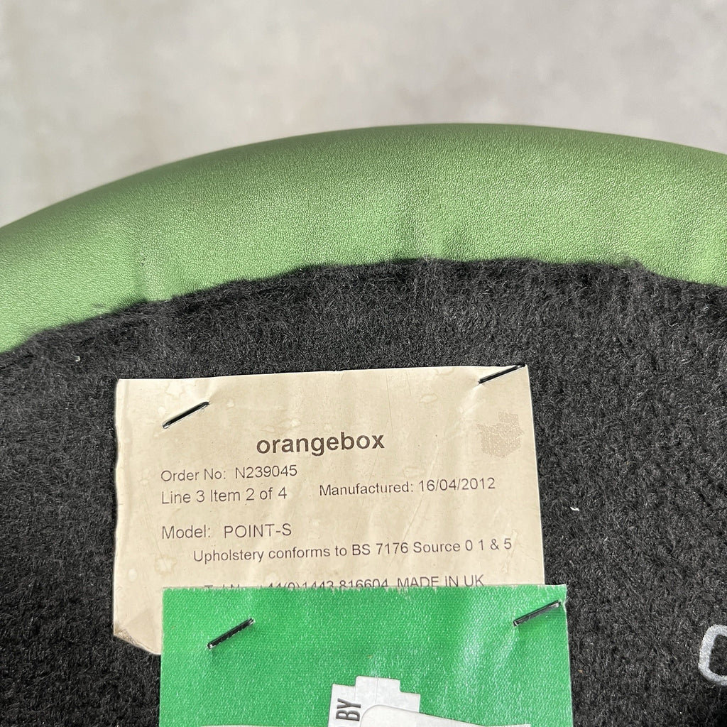 Orangebox POINT-S Soft Seating Ottoman | Green Fabric | Aluminium Legs | 2012 | Used | UK Made