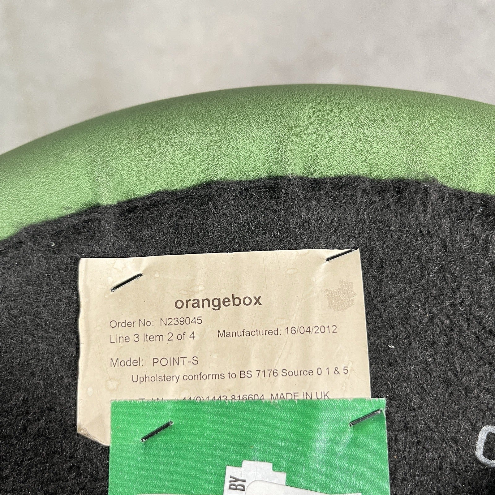 Orangebox POINT-S Soft Seating Ottoman | Green Fabric | Aluminium Legs | 2012 | Used | UK Made