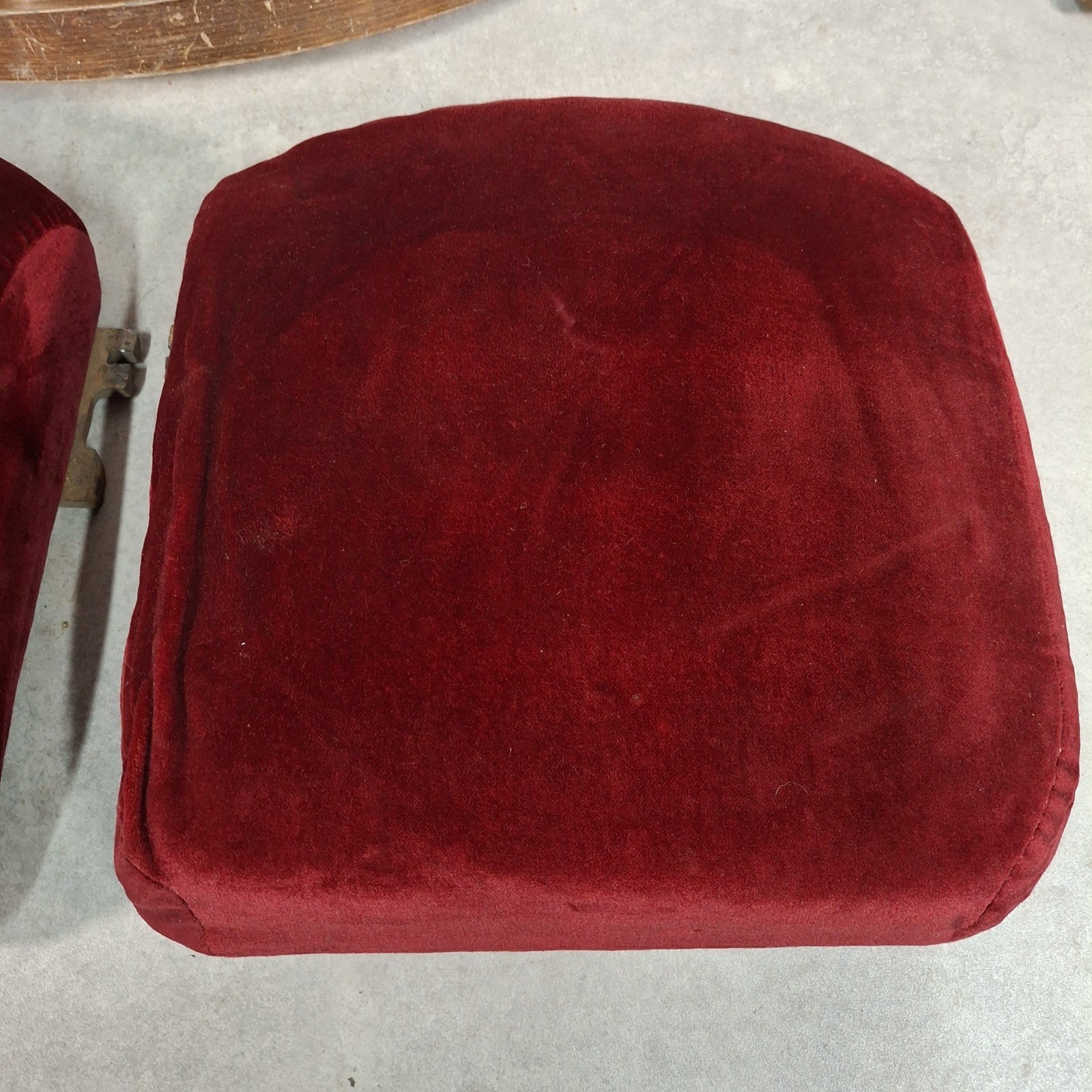 Art Deco Cinema Theatre Twin Seats 2 Chair Fold Up Vintage Prop