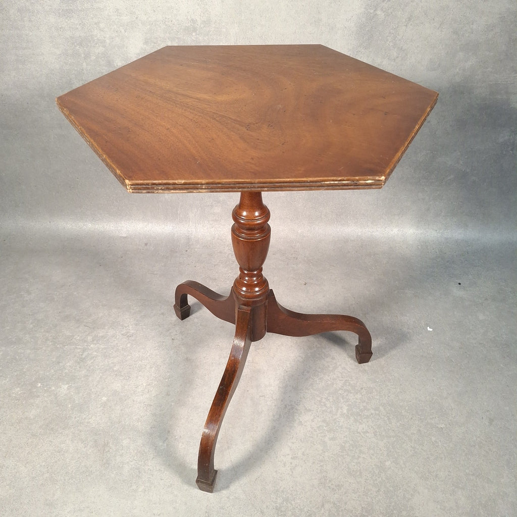 Wine Table Bevan Funnell Reprodux Mahogany Hexagonal Pedestal Tripod Base