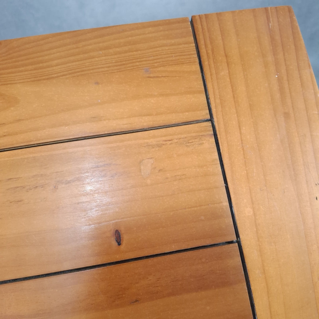 Vintage Solid Pine Nest of 3 Tables Rustic Farmhouse Country Turned Legs