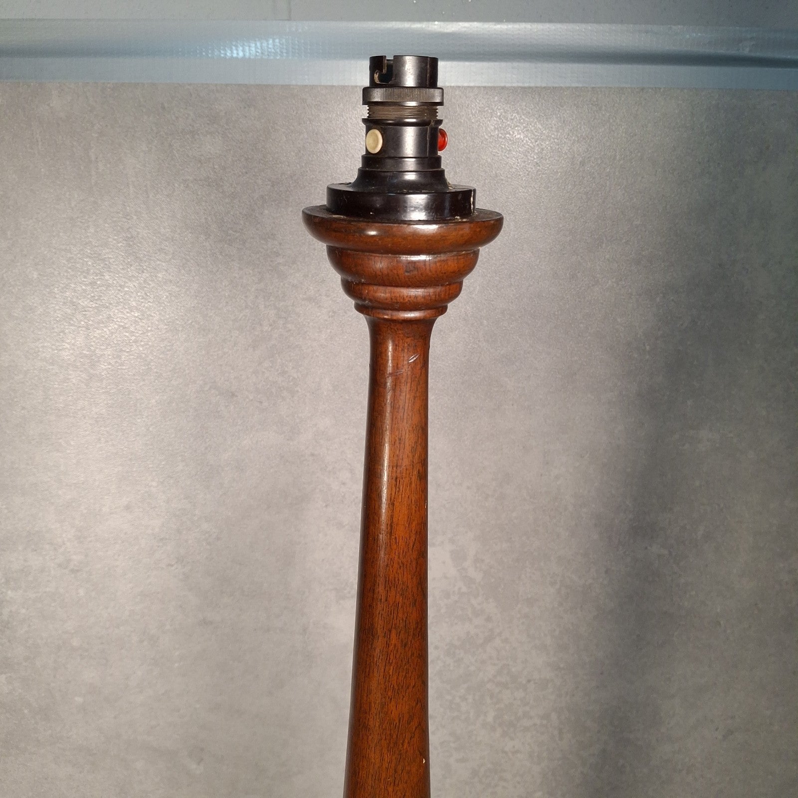 Vintage Carved Wooden Standard Floor Lamp Oriental Bamboo Motif Tall Asian