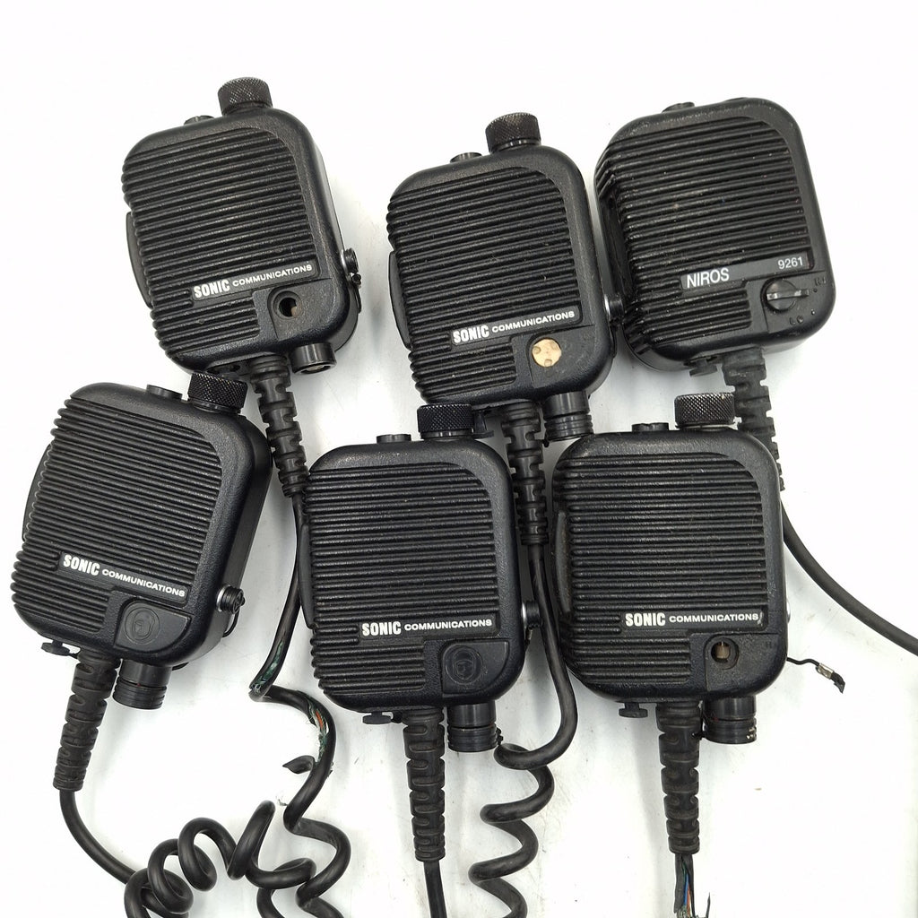 Sonic Communications Speaker-Microphone Handmic x5 + Niros 9261 x1 - Job Lot Bundle - Used - Spares or Repair