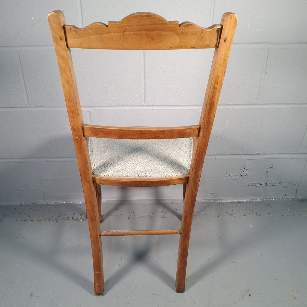 English Country Chair Turned Legs Occacional Bedroom Chait Seat Vintage