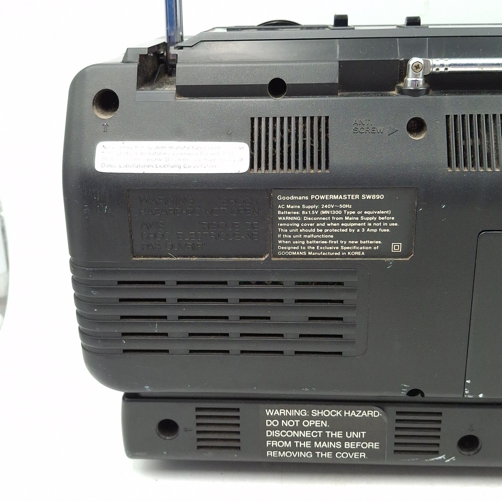 Goodmans SW890 Ghetto Blaster CD Tape Radio Boombox EQ Rare Vintage Stereo Prop