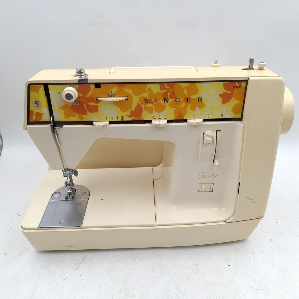 Singer Starlet 353 Vintage Sewing Machine | 1970s | Genie Floral Design | Made in France | Used